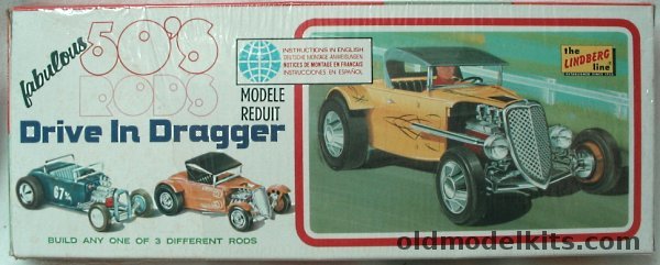 Lindberg 1/32 Fabulous 1950s Rods - Drive In Dragger, 3152 plastic model kit